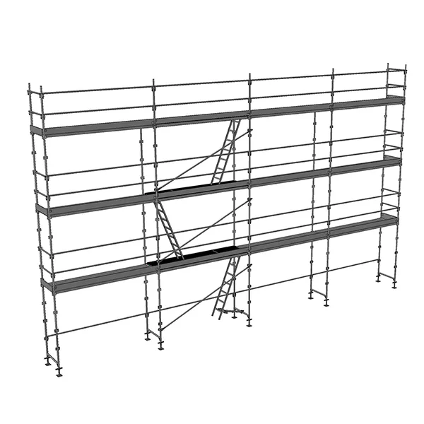 Echafaudage fixe alu 100m² - Version lisses, sous-lisses et diagonales