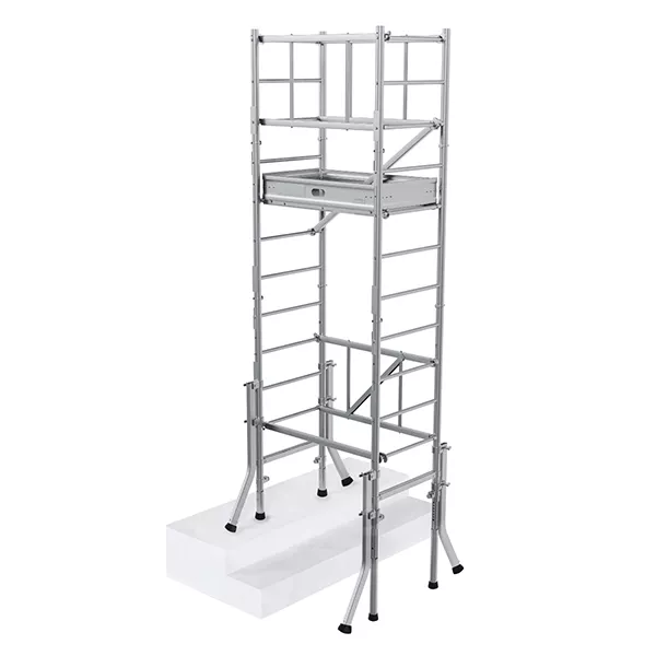 Echafaudage d'escalier 1 plateau - Longueur 0.96m - Hauteur de travail max. 5.37m